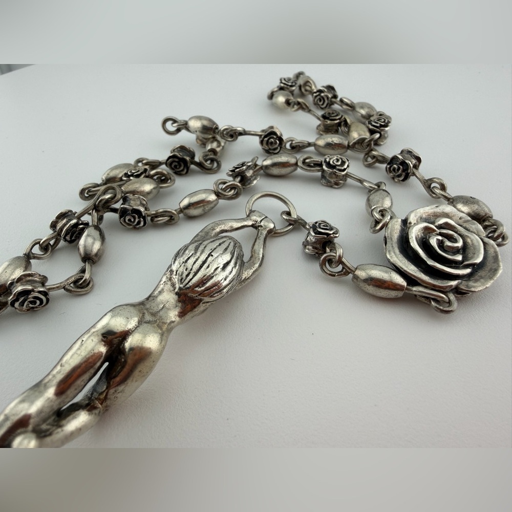 Mitchell Binder King Baby 144g Sterling Rosary - Discontinued Female Form Motif - Picture 14 of 15
